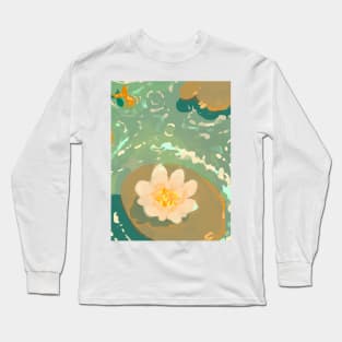 water lilies vintage pond poster Long Sleeve T-Shirt